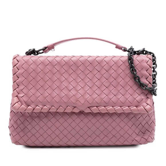 Bottega Veneta Handbags - Pre-Loved Bottega Veneta Small Nappa Intrecciato Olimpia Shoulder Bag